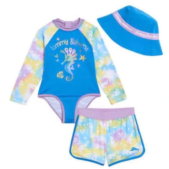 Tommy Bahama Girls Swim Set Seahorse Size 5 NWT - Picture 1 of 7